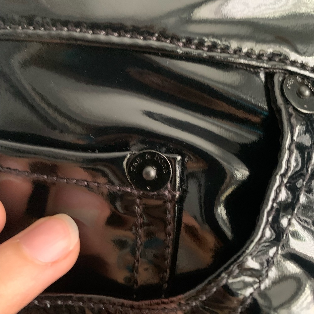 Rag & Bones Black Vinyl Pants - Picture 4 of 9